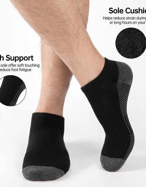 Load image into Gallery viewer, Mens 10 Pairs Athletic Ankle Socks Men'S Breathable Low Cut Socks
