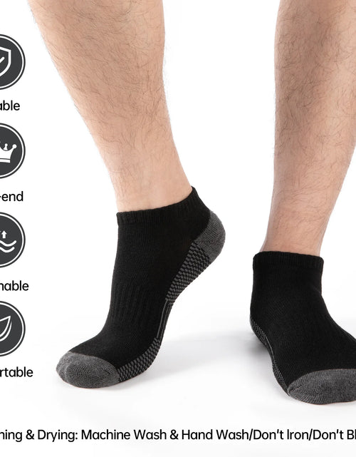 Load image into Gallery viewer, Mens 10 Pairs Athletic Ankle Socks Men'S Breathable Low Cut Socks
