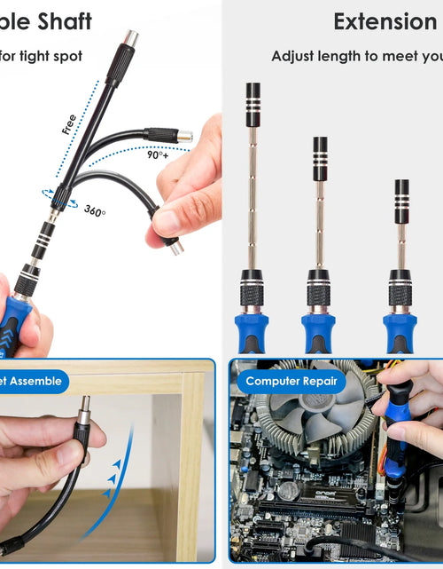 Load image into Gallery viewer, Precision Screwdriver Sets 142-Piece Electronics Precision Screwdriver with 120 Bits Magnetic Repair Tool Kit for Iphone, Computer,Household Appliances, Jewelry, Guita, Tablet,Game Console

