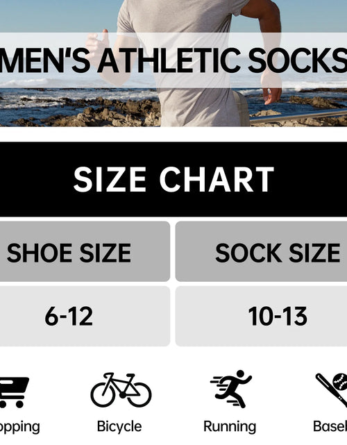 Load image into Gallery viewer, Mens 10 Pairs Athletic Ankle Socks Men'S Breathable Low Cut Socks

