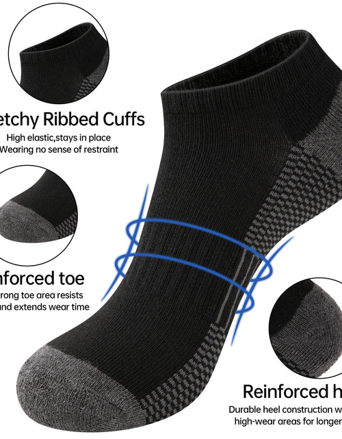 Load image into Gallery viewer, Mens 10 Pairs Athletic Ankle Socks Men'S Breathable Low Cut Socks
