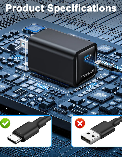 Load image into Gallery viewer, USB-C Charger Block 65W, Fast Charging Wall Charger Adapter for Apple, Android, 1 Pack
