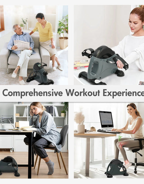 Load image into Gallery viewer, under Desk Bike Pedal Exerciser, Mini Exercise Bike with Digital Display, Portable Foot Cycle Arm &amp; Leg Peddler Machine for Home

